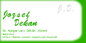 jozsef dekan business card
